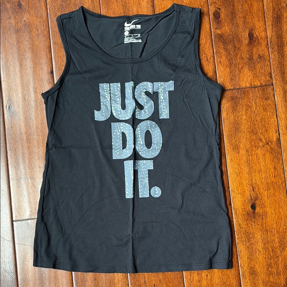 Nike Black Tank Top with Grey Graphic